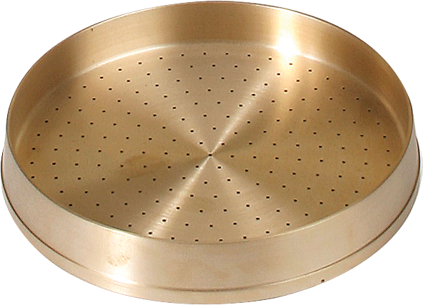 Perforated brass dish for Water Retention Apparatus